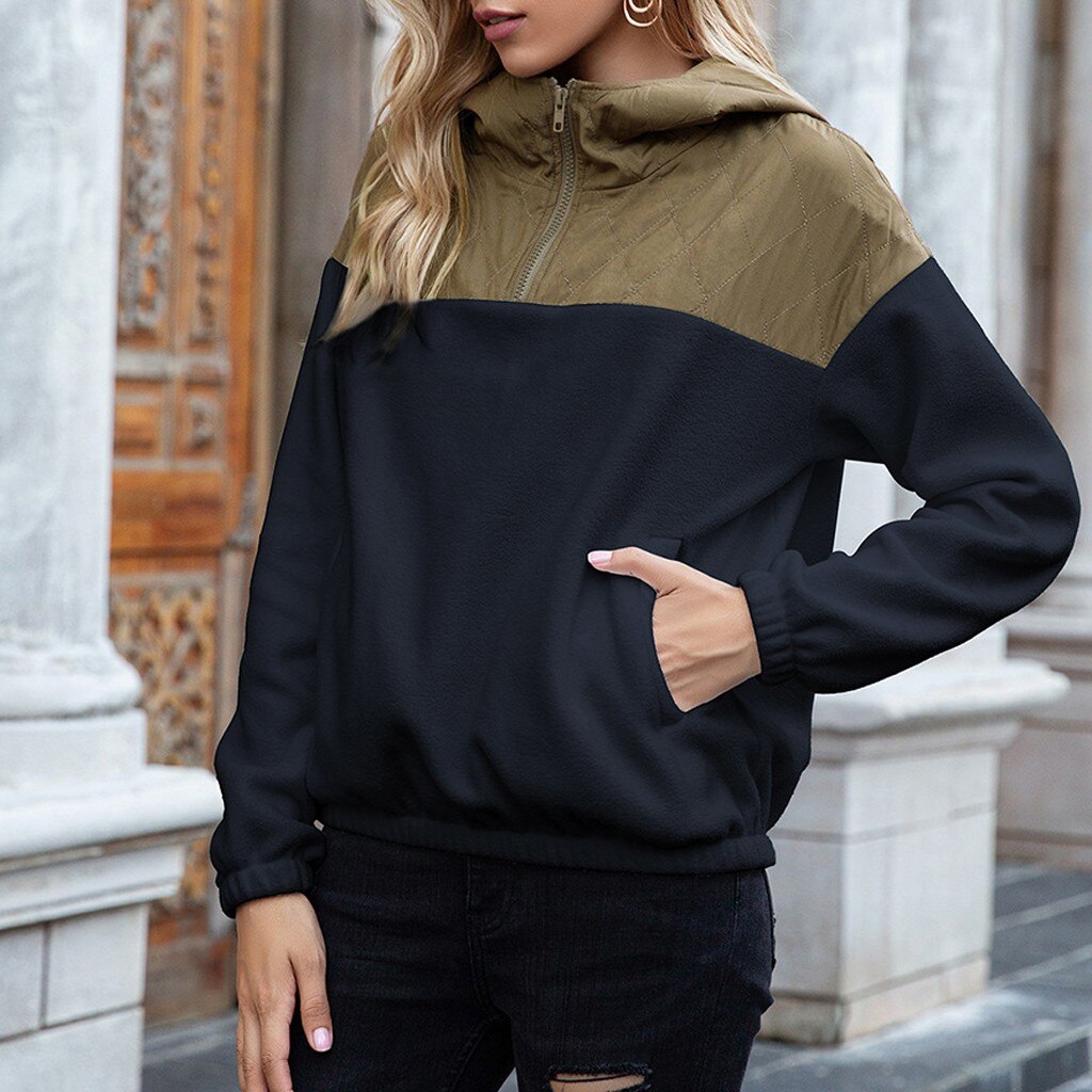 Marly - Stylischer Kapuzenpullover mit halbem Reißverschluss